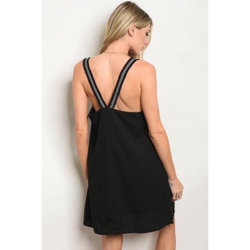 Beautiful Open Back Embroidered Dress